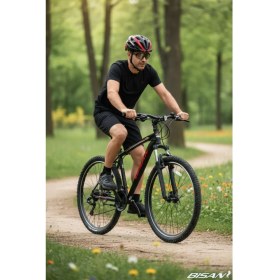 Resim Bisan Leon Dağ Bisikleti 48 cm V 29 Jant 21 Vites Mat Siyah Kırmızı 