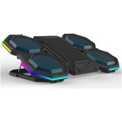 Resim iDock F12 2600 RPM Yüksek Devirli Fan Gaming Laptop Soğutucu Stand 