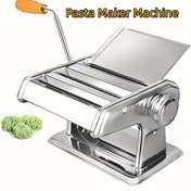 Resim Çift Bıçaklı Paslanmaz Çelik Manuel Makarna Yapıcı - Spagetti, Lasagna, Lasagna Pişirme ve Daha Fazlası İçin Çok Fonksiyonlu - Evde Yapılan Makarna ve Pastaneler İçin Dayanıklı Mutfak Aracı, Makarna Yapıcı Makinesi, Modern Mutfak Eşyaları, Yüksek Kaliteli Yapım 