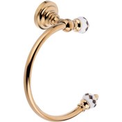 Resim Pure Geometrik Siyah Altın / Pvd Gold Halka Havluluk Aks-207 Siyah 