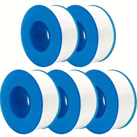 Resim 10 Adet Mavi PTFE Diş Conta Bandı - Sızdırmazlık Sağlayan, PVC İçermeyen Musluklar, Hortumlar ve Vanalar için Beyaz Sıvı Çekirdekli Tesisat Bandı | Boru Bağlantıları için Temel Ev Tamiri ve Atölye Aracı | Profesyonel Mavi Bant | Dayanıklı Conta Bandı 