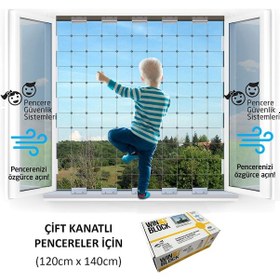 Resim ÇİFT KANAT PENCERE - WINBLOCK Çocuklar için Pencere Çelik Güvenli 