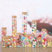 Resim 10 adet Ahşap Kapaklı Boş Cam Şişe/Kutu, Şeffaf Dilek Şişeleri, Şeffaf Küçük Saklama Şişeleri, Deney Cam Tüpleri 5ml/7ml/10ml/14ml/18ml/20ml/22ml/25ml/30ml/40ml 