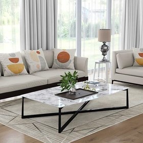 Resim Monnhein Yıkanabilir Halı ve Yolluk - Kaymaz Tabanlı Salon Halısı, Mutfak Halısı, Modern Dijital Baskı Tasarım (0427) 