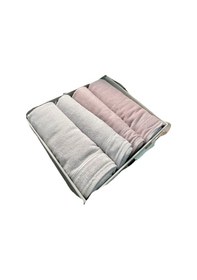 Resim Özdilek Alleur Havlu Seti Best Set Hamam Takımı Gri-pembe 