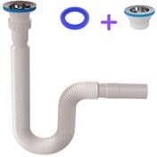 Resim Güçlü Plastik Körüklü Lavabo Sifonu 