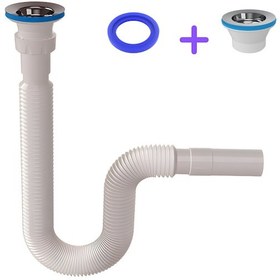 Resim Güçlü Plastik Körüklü Lavabo Sifonu 