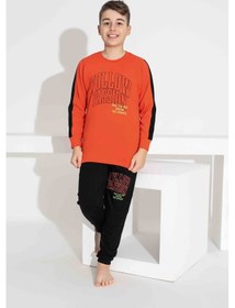 Resim Tarık 6-11 Yaş Erkek Çocuk Follow Fashion Pijama 3915200 - Turunc Turuncu 