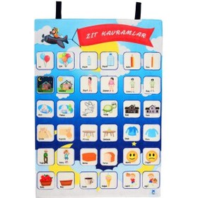 Resim Cırtlı Pano Zıt Kavramlar 