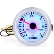 Resim Otomobil Turbo Baskı Ölçer -1 2bar Mavi Led Işıkli Hassas Gösterge 