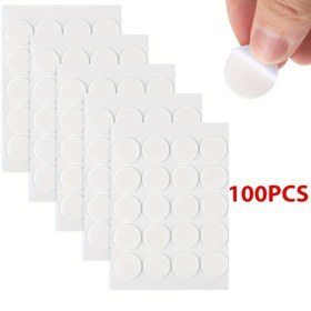 Resim 400/200/100 adet Beyaz Mum Dikişi Etiketleri, Mum Yapımı için Isıya Dayanıklı Çift Taraflı Sünger Kauçuk Yapıştırıcı 