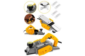 Resim Schatz 800W Sjs Metal Şanzıman Bakır Sargı Motor Çift Bıçaklı Planya Rende Makinesi Sarı + 4 Uç 