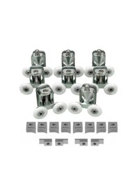 Resim Metal Gövdeli Duşakabin / Cam Kabin Tekerleği Lüks Takım Set 8li (24mm Teker Çap) 