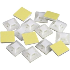 Resim Yapışkan Kroşe 28X28 Yapışkanlı Kablo Bağı Tutucu 