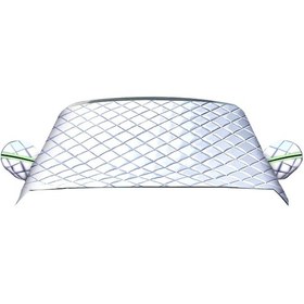 Resim Ranyeek Kış Araç Camı Kar/snow Koruyucu Örtü - Kalın Pamuklu, Güneş Engeli, Isı Yalıtımı, Reflektör Çizgili 215x146.7cm 