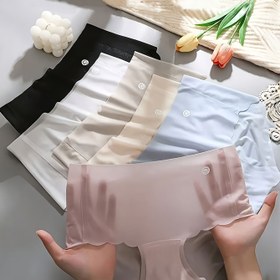 Resim 5'li Paket Kadınlar İçin Ultra İnce Dikişsiz Nefes Alabilir Orta Bel Bulut Şekilli İç Çamaşırları - Yumuşak Pastel Renkler, Minimalist Zarif Tasarım, Günlük Konfor için Makinede Yıkanabilir, Feminin İç Giyim, Hafif Kumaş 