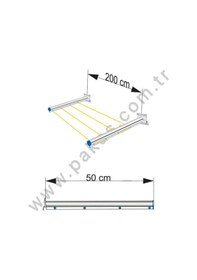 Resim Pakas Balkon Çamaşır Kurutma Askısı Kurutmalık Duvara Monte Gümüş 