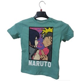 Resim Disney Erkek Çocuk Naruto Bakılı Tişört Yeşil 