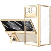 Resim Xiaomi Mix Fold 2 Elektroliz Menteşe Şeffaf Telefon Kılıfı İçin 