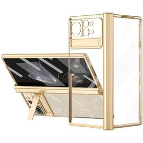 Resim Xiaomi Mix Fold 2 Elektroliz Menteşe Şeffaf Telefon Kılıfı İçin 