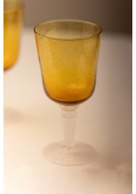 Resim Rakle Rita El Yapımı Kendinden Renkli 2'li Kadeh Seti Amber 330 Cc 