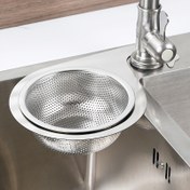 Resim 1 Adet Paslanmaz Çelik Kuğu Lavabo Süzgeç Sepeti - 201 Pas Dirençli İnce Ağlı Musluk Monteli Köşe Tahliye Kapağı, Tıkanıklık Önleyici ve Kolay Temizlenebilir Şık Kuğu Tasarımı, Mutfak Atık Süzgeci, Şık Metalik Kaplama | Kolay Temizlenen Malzeme, Mutfak Lavabo Süzgeci 