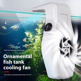 Resim Şeffaf Tabanlı Güçlü Sessiz Akvaryum Su Soğutma Fanı - Enerji Tasarruflu Balık Tankı Kaplumbağa Tankı Soğutma Çubuğu, Akvaryum Bitkileri ve Küçük Balıklar İçin Dayanıklı ABS Malzeme, Akvaryum Soğutma Fanı, Balık Kaplumbağa Habitatı, Verimli Su Akışı 