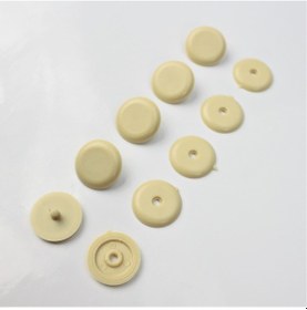 Resim 5li Set- Krem Renk Emniyet Kemeri Klipsi Düğmesi Stop Düğme Toka 