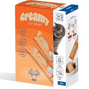 Resim M-Pets Creamy Yengeçli Ek Besin ve Kedi Ödülü 25x15 Gr 