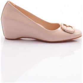 Resim Dgn 24361 Kadin Aksesuarli Dolgu Topuklu Ayakkabi 24361-2428-R0178 Bej 