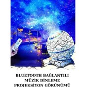 Resim Dinozor Yumurtası Gece Masa Lambası Bluetooth Hoparlör 14 Renk Seçeneği 