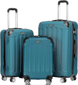 Resim Anthony Jackson Ultra Hafif ABS Valiz TRION (Petrol, 3'lü Set) 
