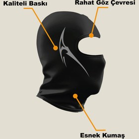 Resim AHTAPOT COLLECTION Erkek Kar Maskesi Balaklava, Motorcu Maskesi - Lesbrado #q003 