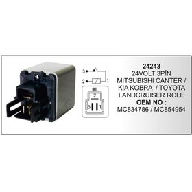 Resim Toyota Uyumlu Mitsubishi Role 24V 3P 504630033 