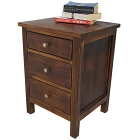 Resim Selestin Ahşap Komodin-Eskitme Görünümlü 