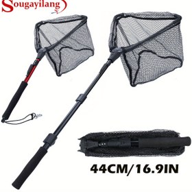 Resim 1 Adet 70cm/90cm/120cm Katlanabilir Balık Ağı, Taşınabilir İniş Ağı, Açık Hava Balıkçılık Malzemeleri 