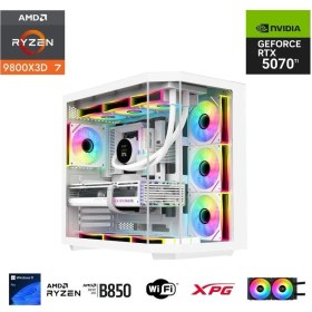 Resim Eternal Power Ryzen 7 9800X3D 32GB Ddr5 1tb M.2 Rtx 5070Tİ B850 Wıfı 750W 240M 
