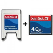 Resim Sandisk 4GB Compact Flash Kart + PCMCIA Adaptör 