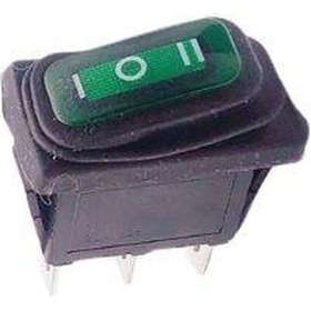 Resim KCD3 15A Su Geçirmez Yeşil Işıklı ON-OFF-ON Anahtar 