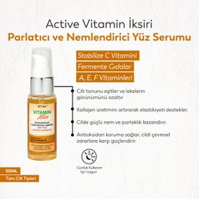 Resim Vitex Vitamin Active Vitamin İksiri Parlatıcı ve Nemlendirici Yüz Serumu (30 ml) 