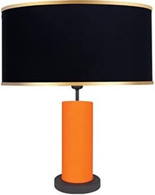 Resim MİNİMAL E-TİCARET & BİLGİ TEKNOLOJİLERİ Maxi Turuncu - Siyah Abajur (Siyah) 