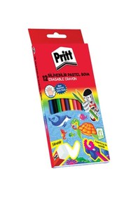 Resim Pritt Mum Pastel Boya Crayon Karton Kutu Silinebilir 12 Renk 1433 
