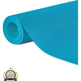 Resim Edükkanım Kaydırmaz Turkuaz Yıldız Paspas EN:120CM 120 x 50 