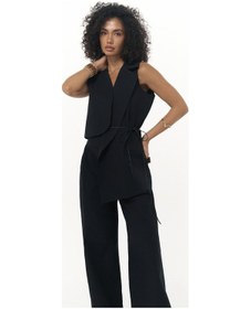 Resim Mai Collection Mai Studios Co. Kampala Asimetrik Siyah Yelek Pantolon Takım Siyah 