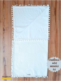 Resim özgürce Organik Pamuk Bebek Battaniyesi, Çift Taraflı, 86x86cm, Yumuşak ve Doğal 