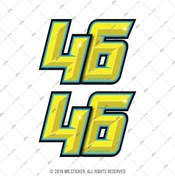 Resim Bay Etiket Rfhlm155 Reflektif 46 Numara Etiketi 2 Li Set 