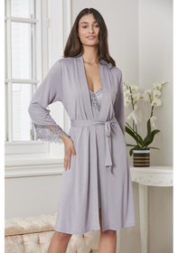 Resim Pierre Cardin Penye Gecelik Sabahlık Pijama Takım Şort Takım 6'lı Gelin Çeyiz Seti - 5040 001 
