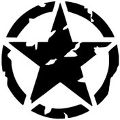 Resim Army Star Yıldız - Araç, Oto, Laptop, Duvar Uyumlu Sticker 25 25 Cm 