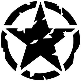 Resim Army Star Yıldız - Araç, Oto, Laptop, Duvar Uyumlu Sticker 25 25 Cm 