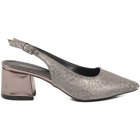 Resim aspor Platin Simli Kadın Abiye Ayakkabı 